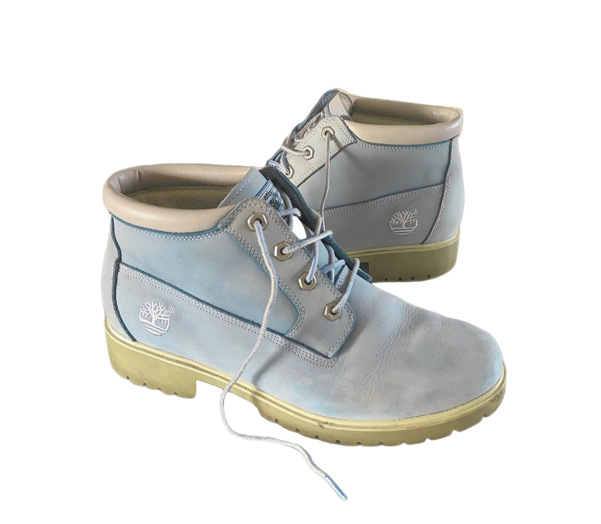 Timberland Nellie Chukka Boots — Baby Blue Nubuck | Size 10W