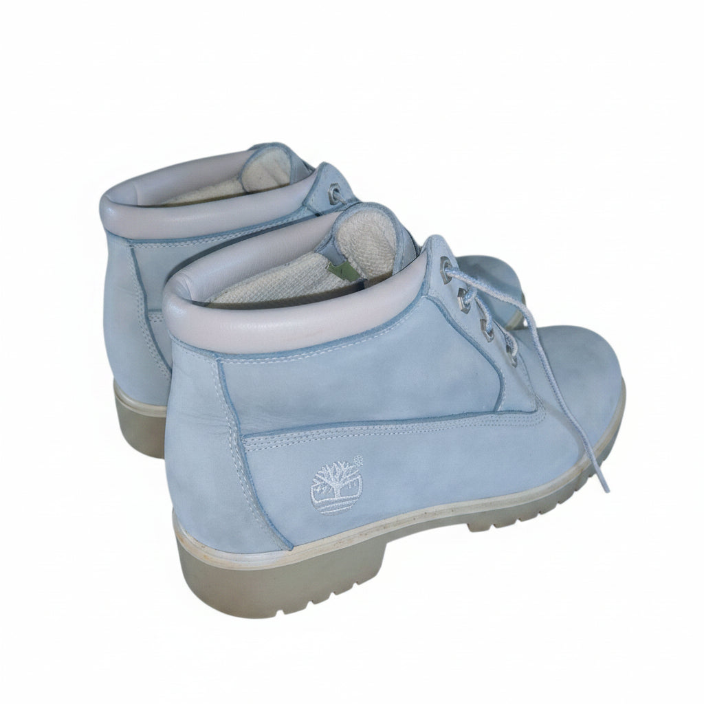 Timberland Nellie Chukka Boots — Baby Blue Nubuck | Size 10W