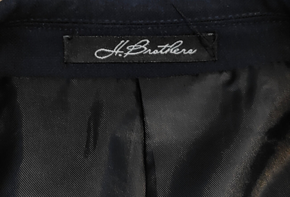 H. Brothers Tailored Stretch Skinny Suit Jacket — Navy