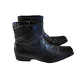 Windsor Smith Black Leather Square Toe Ankle Boots — Size 11