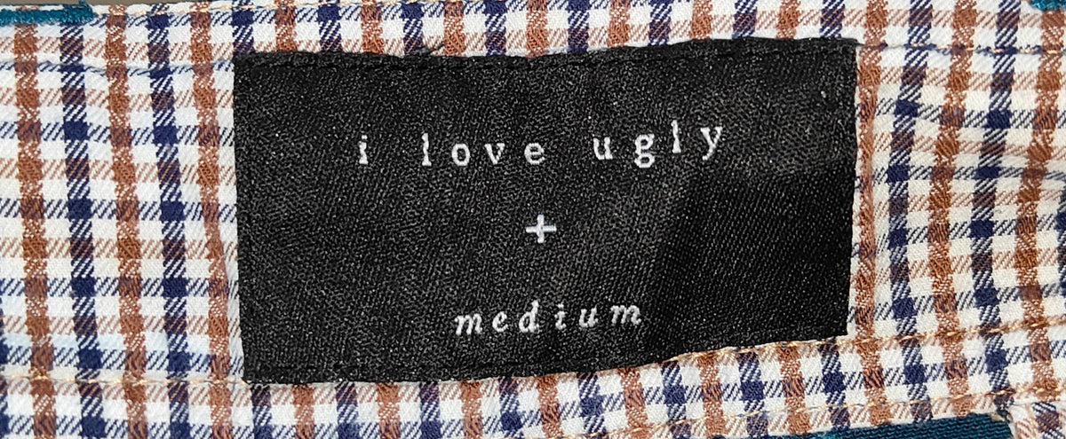 i love ugly Teal Chinos — Size M