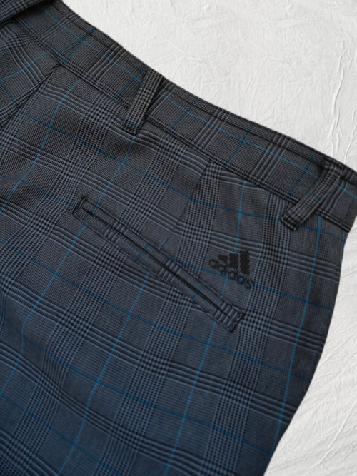 Adidas Golf Shorts – Glen Plaid Charcoal/Teal (Size L)