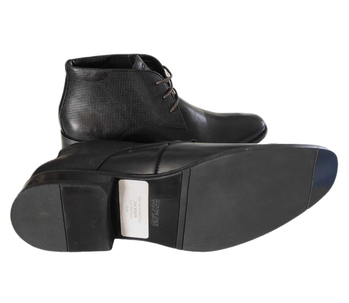 Ferracini 24h 'Lord' Black Leather Chukka Boot — EU 41 / US 8 — Deadstock Sample