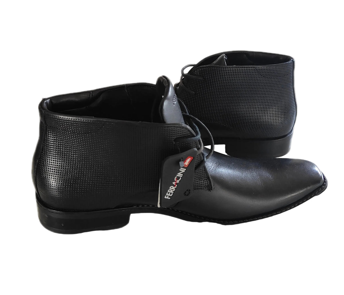Ferracini 24h 'Lord' Black Leather Chukka Boot — EU 41 / US 8 — Deadstock Sample