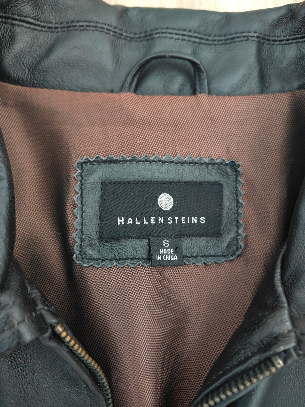 Hallenstein Brothers Genuine Leather Jacket — Black — Size S
