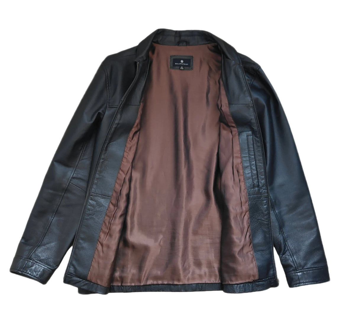 Hallenstein Brothers Genuine Leather Jacket — Black — Size S
