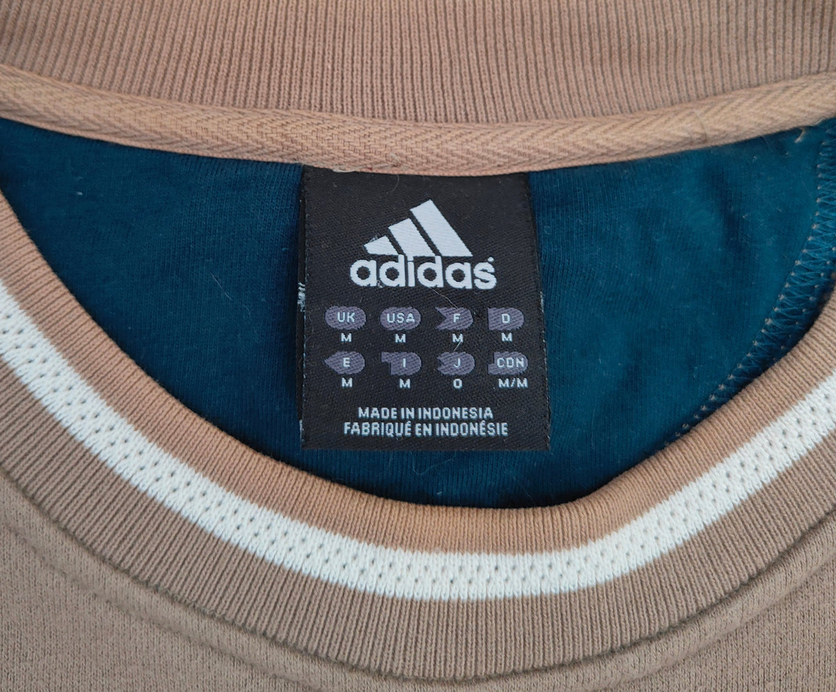 Adidas Crewneck Sweatshirt — Camel / Teal