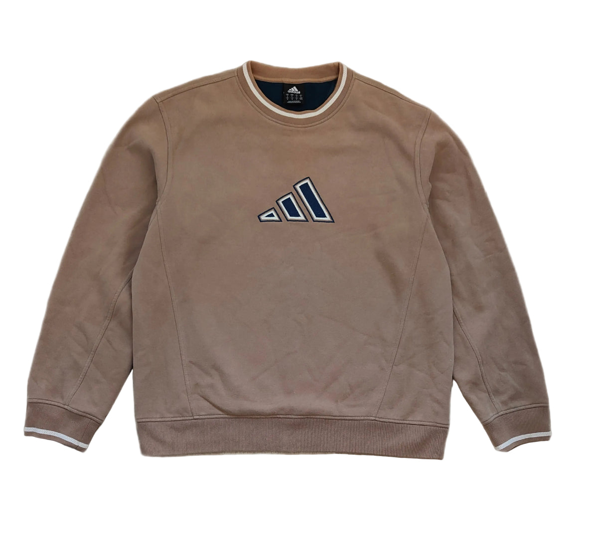 Adidas Crewneck Sweatshirt — Camel / Teal