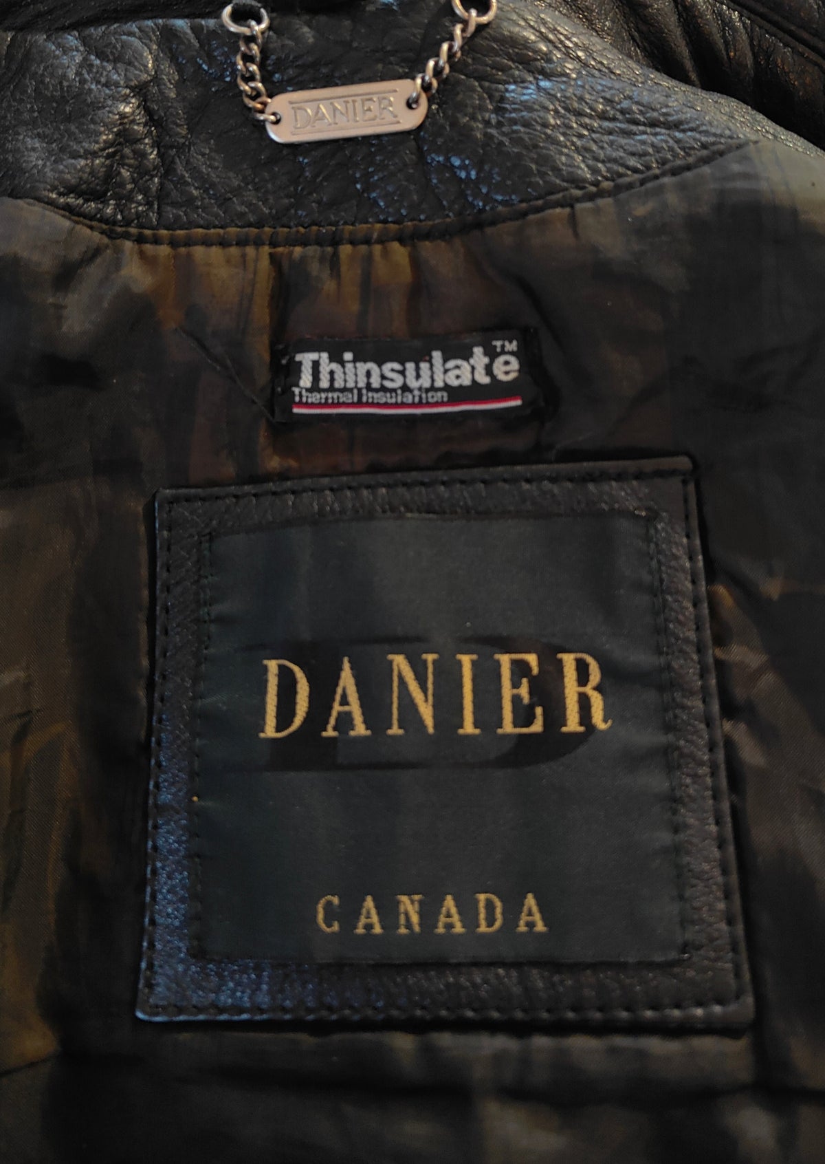 Danier Canada Black Leather Jacket — 3M Thinsulate Lined | Excellent Condition