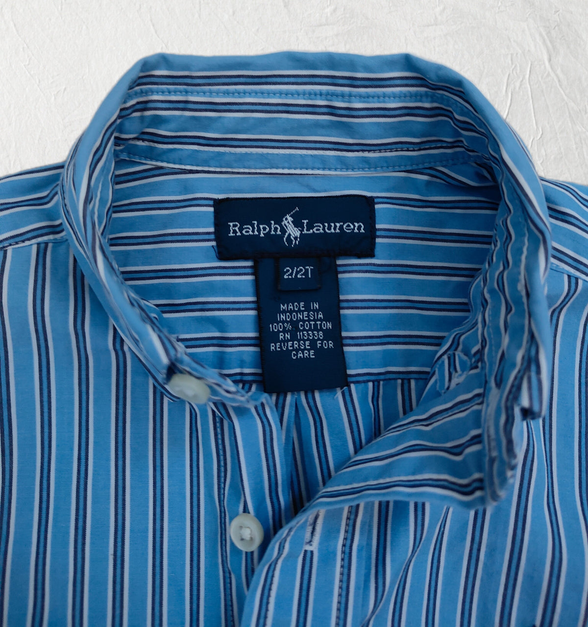 Ralph Lauren Striped Button-Down Shirt — Kids 2/2T