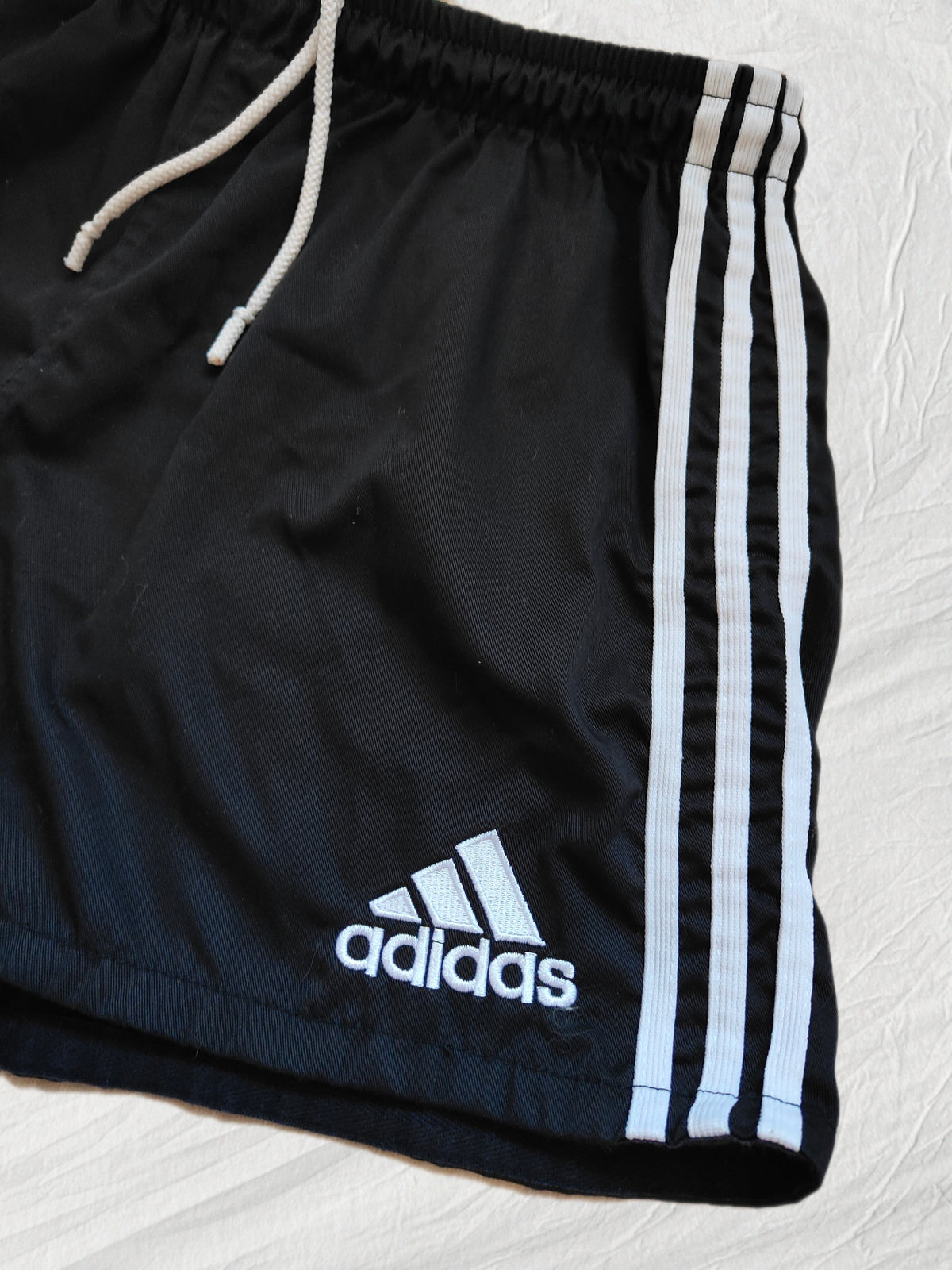 Adidas 3-Stripe Sport Shorts – Men's XL – Made in New Zealand – Vintage