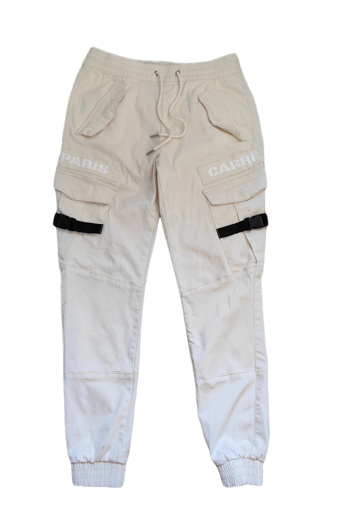 Carré Paris Napoleon Cargo Joggers — Sand/White Ombré