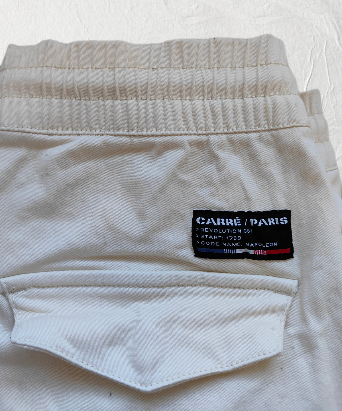 Carré Paris Napoleon Cargo Joggers — Sand/White Ombré