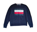 Tommy Hilfiger Flag Logo Crewneck Sweatshirt — Navy (Women's S)
