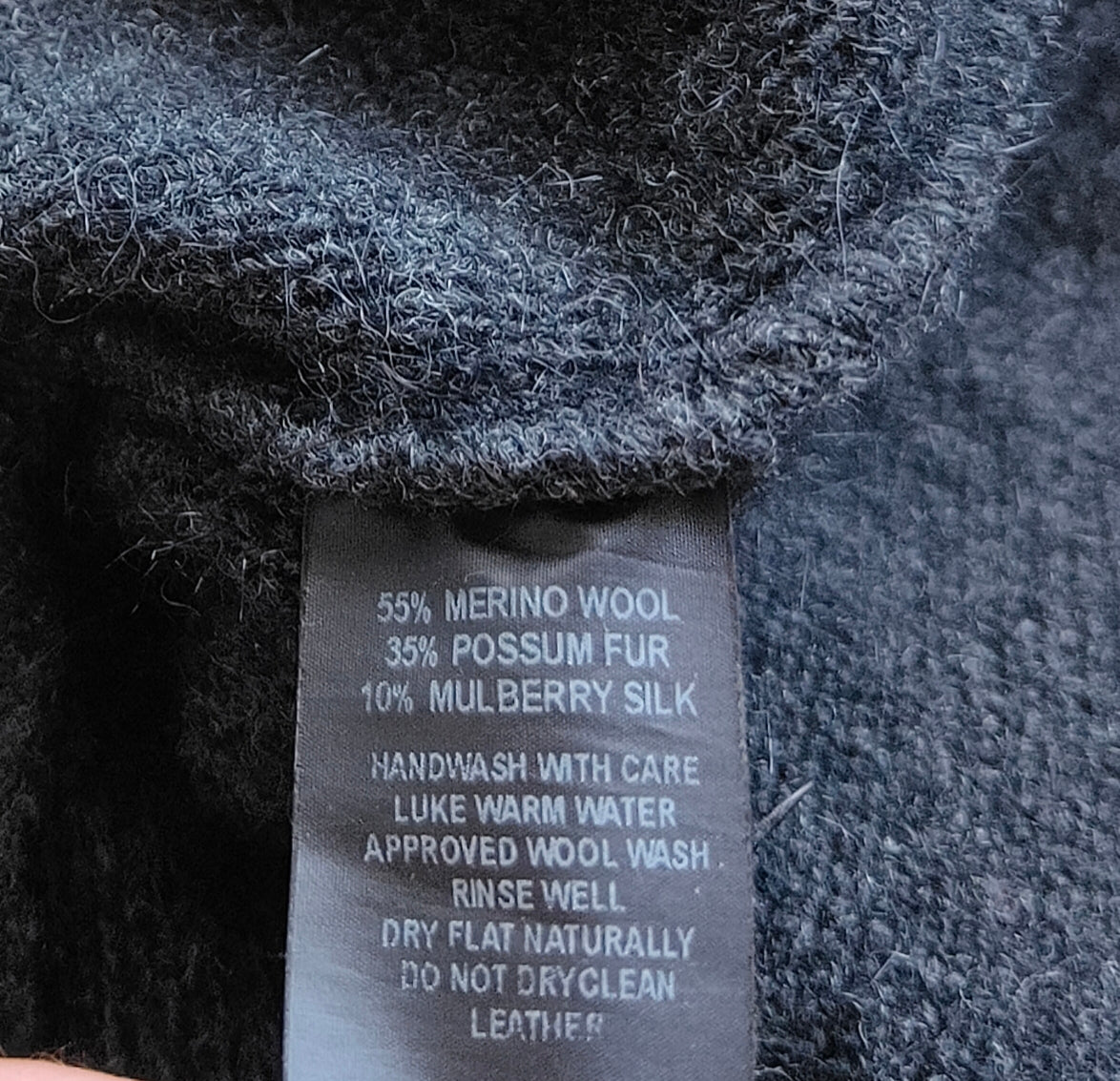 McDonald Possum-Merino Zip Jacket — Charcoal — XXX-Large