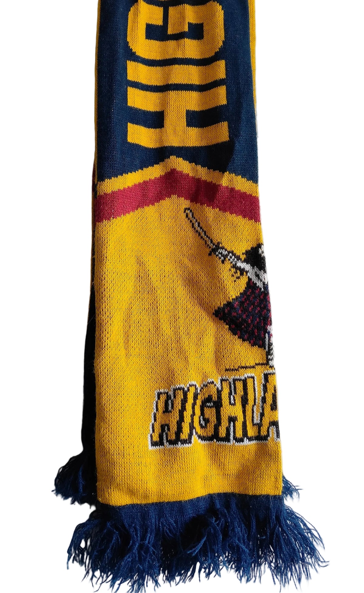 Highlanders Fan Scarf — Otago — Navy & Gold