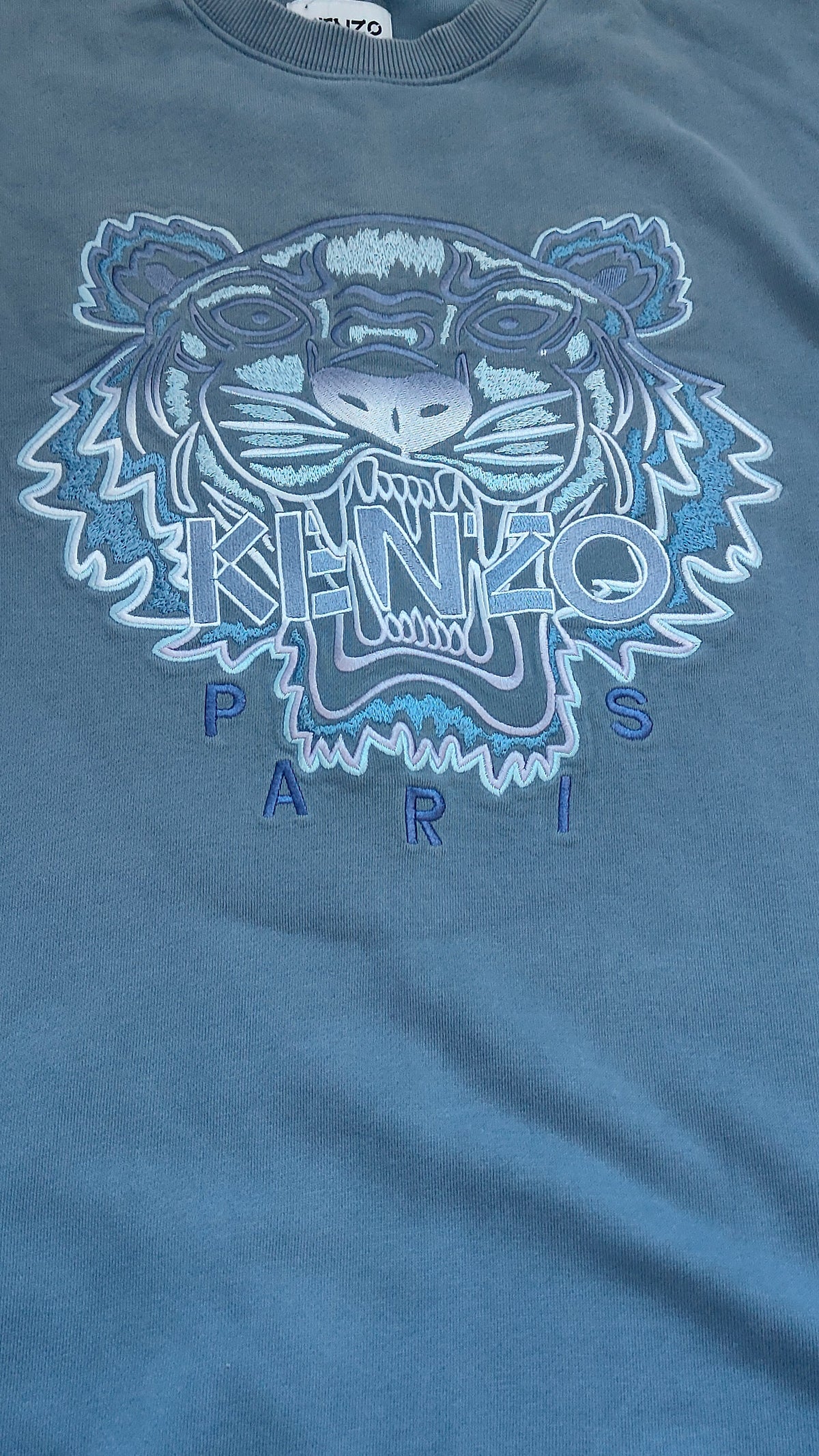 Kenzo Paris Tiger Sweatshirt — Steel Blue / XXL