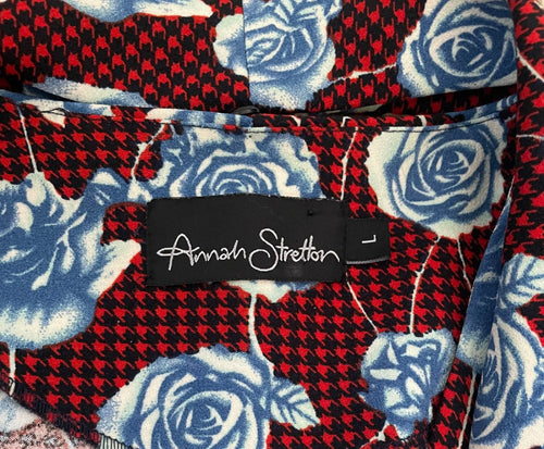 Annah Stretton Floral Rose Print Blazer — Size L