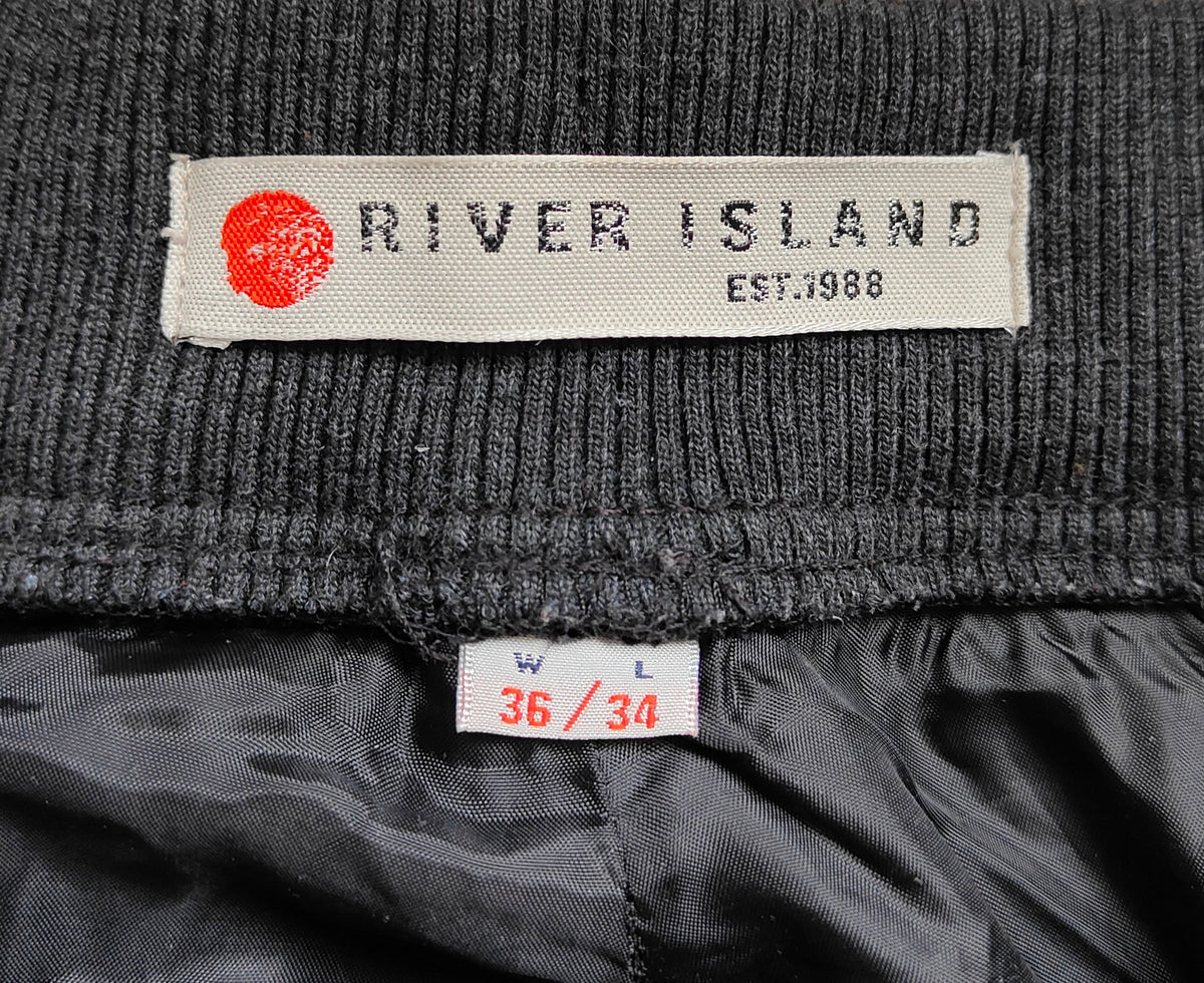 River Island Arc Leg Trousers – Charcoal W36/L34