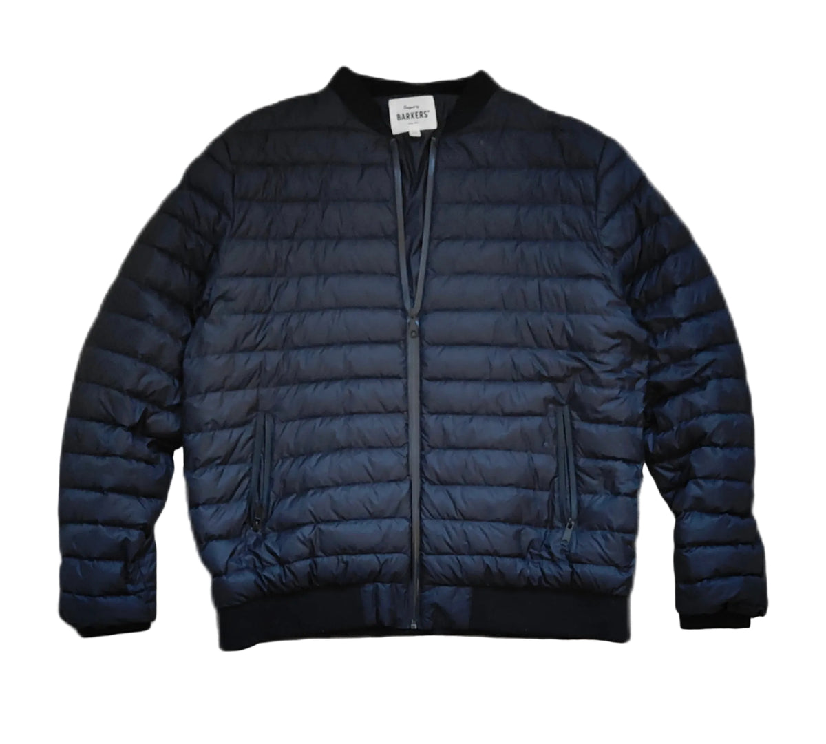 Barkers Black Down Bomber Jacket — XXL