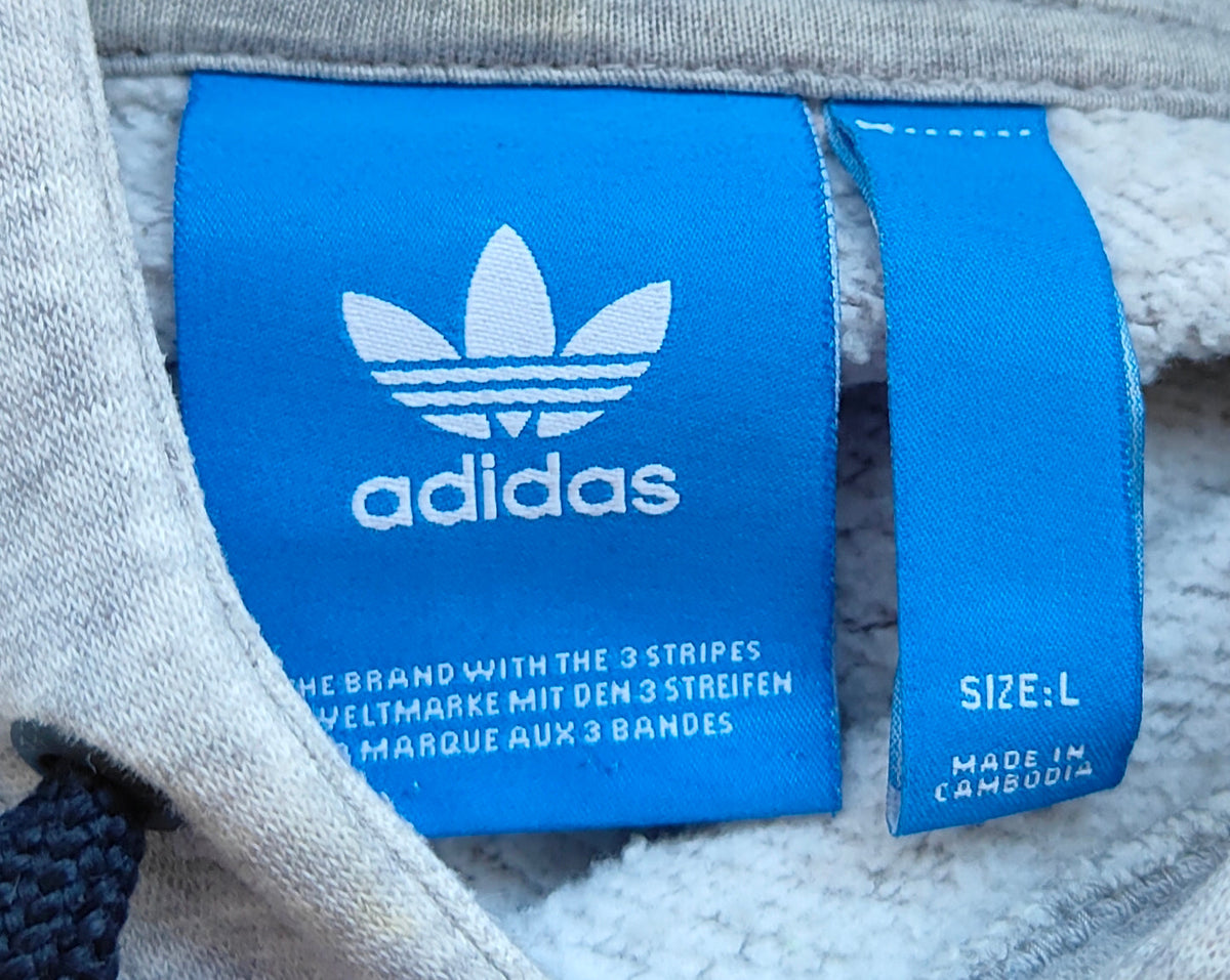 Adidas Originals Trefoil Pullover Hoodie — Grey Marl / Size L