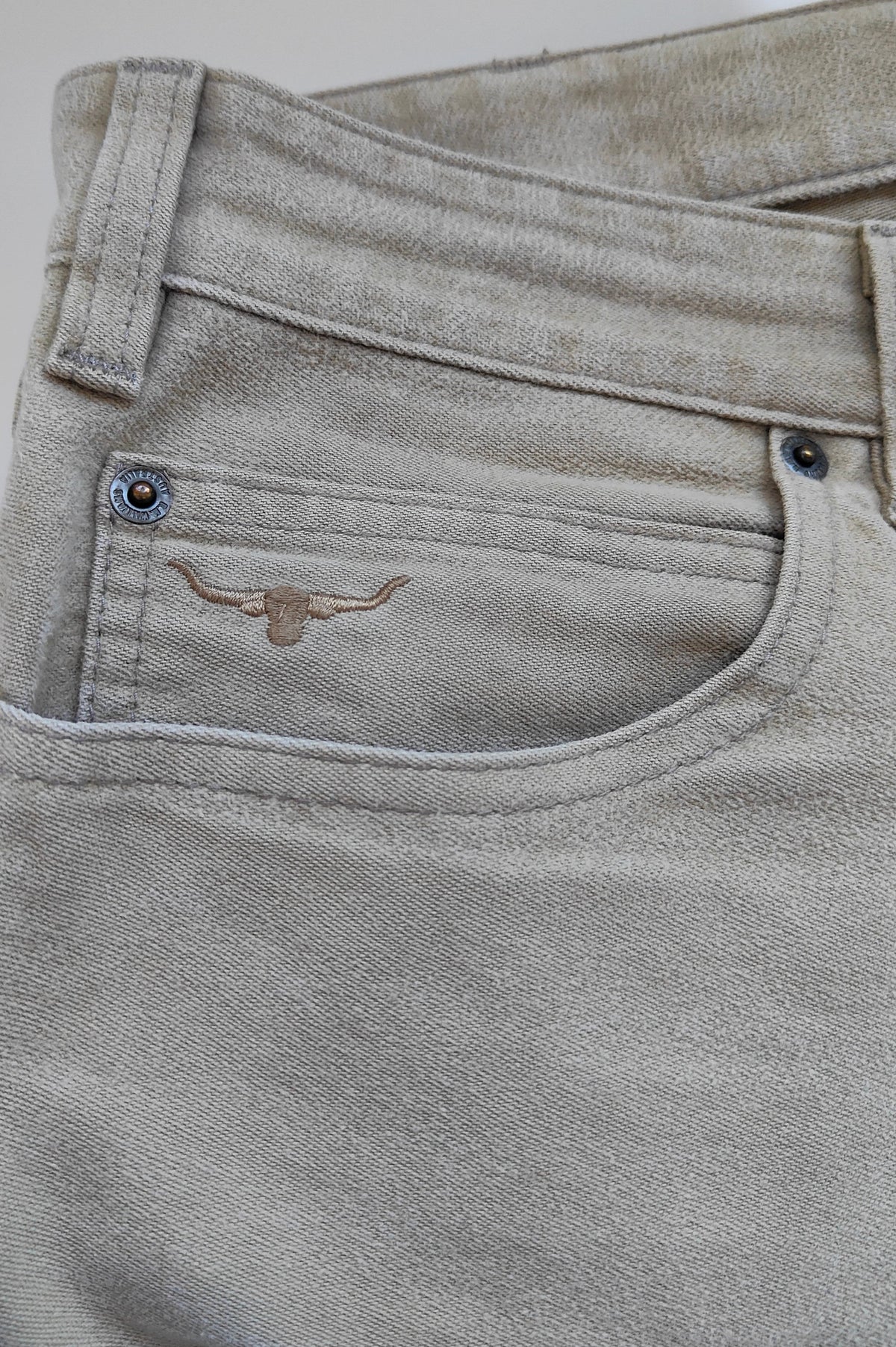 R.M. Williams Moleskin Trousers — Stone | 38R | Made in Australiak