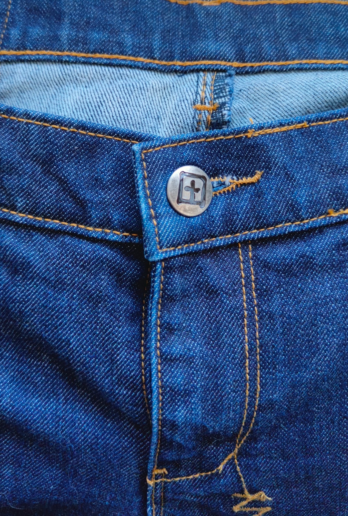 Ksubi Slim Fit Jeans — Dark Indigo | Cross Embroidery |27" Near New