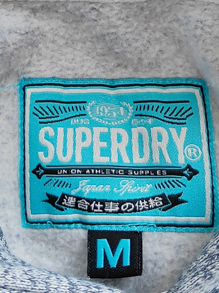 Superdry Vintage Logo Pullover Hoodie – Women's M – Grey Marl