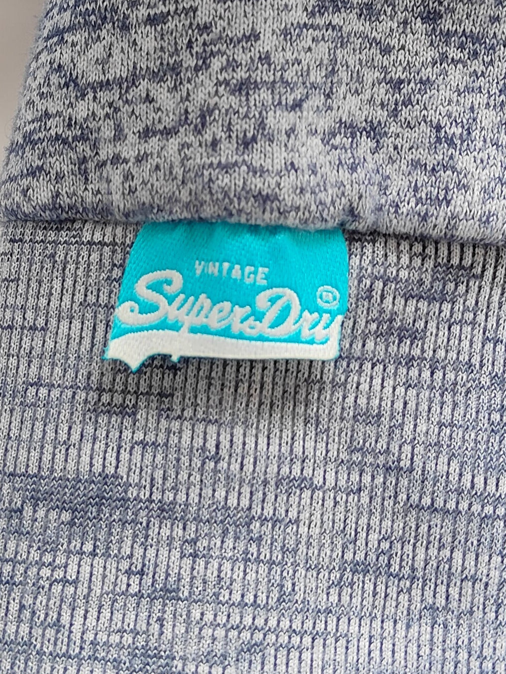 Superdry Vintage Logo Pullover Hoodie – Women's M – Grey Marl