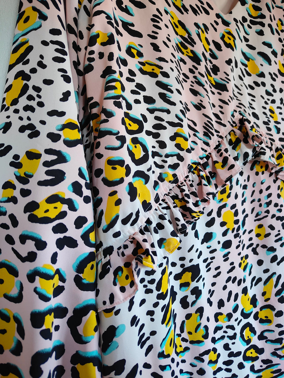 Augustine Leopard Print Ruffle Midi Dress – Size S