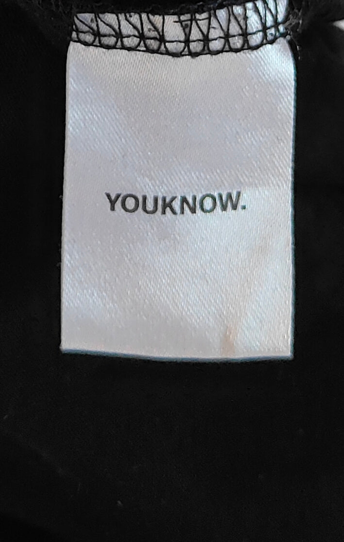 YOUKNOW. Boxy Graphic Tee — Black, Size XXL