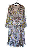 Augustine Leopard Print Ruffle Midi Dress – Size S