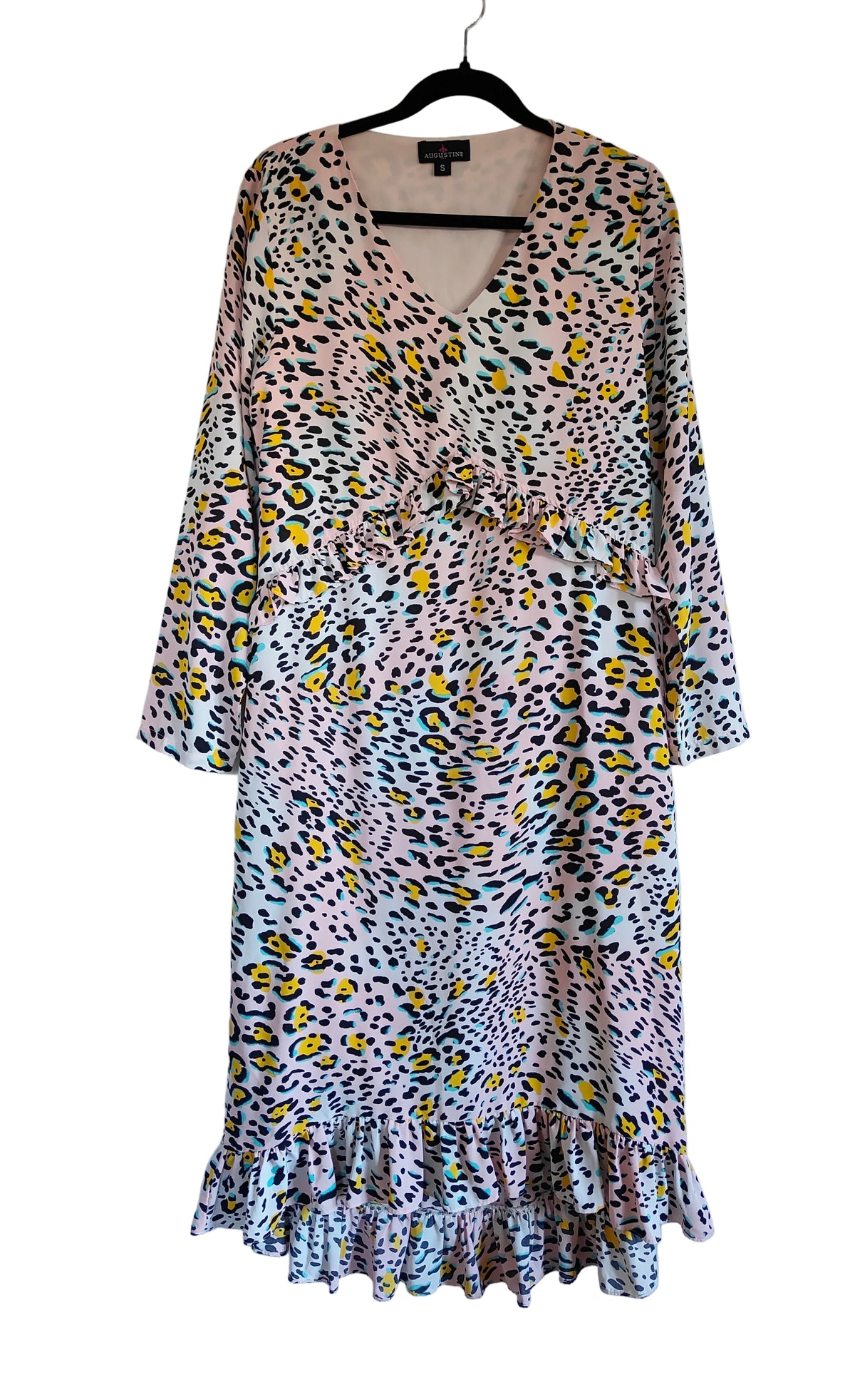 Augustine Leopard Print Ruffle Midi Dress – Size S