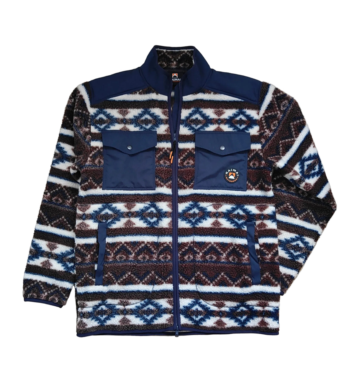 KAiMAi Outdoors Aztec Sherpa Fleece Zip Jacket — Size M