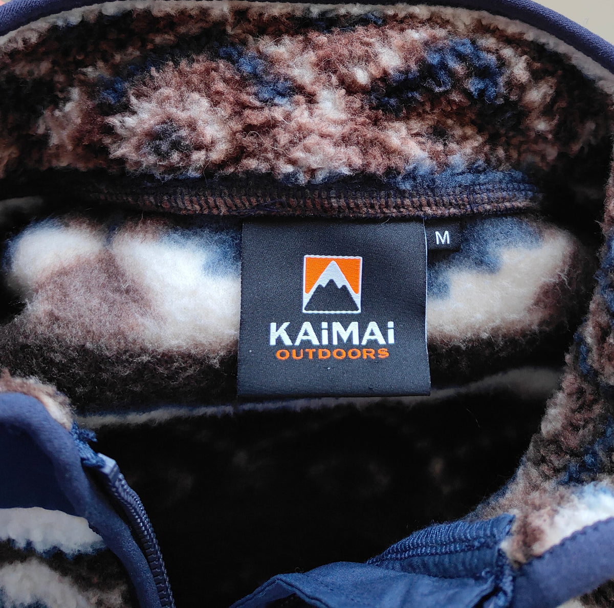 KAiMAi Outdoors Aztec Sherpa Fleece Zip Jacket — Size M