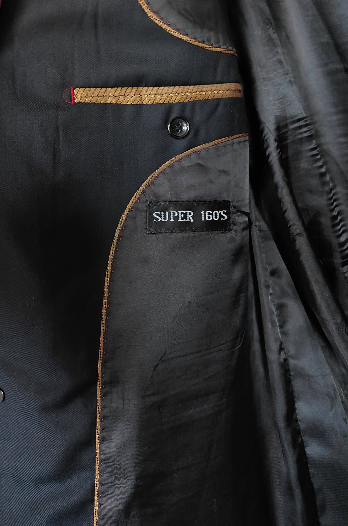 Kenzo Homme Super 160's Wool Short-Sleeve Blazer — Black, Size L