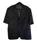 Kenzo Homme Super 160's Wool Short-Sleeve Blazer — Black, Size L