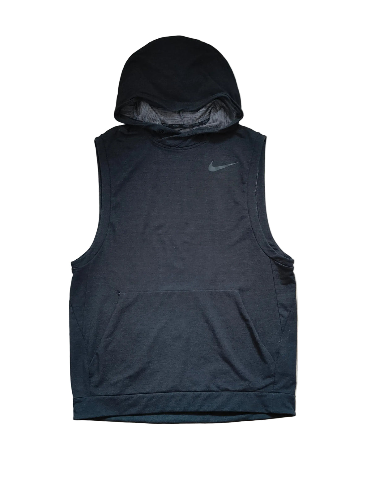 Pre-owned Nike Dri-FIT Sleeveless Hoodie — Black Marl / Size L