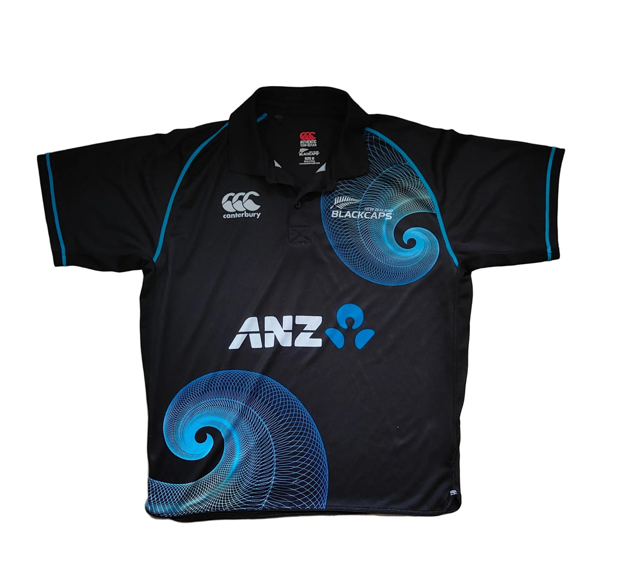 Canterbury New Zealand Blackcaps Authentic Team Replica Cricket Polo — Size M