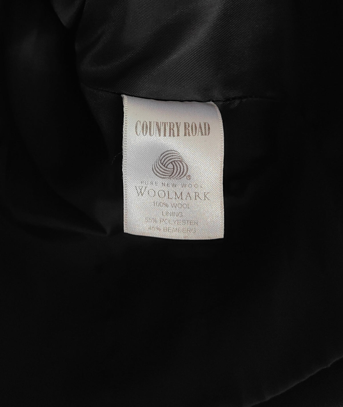 Country Road Vintage Wool Blazer — Black- Size 12 (US)