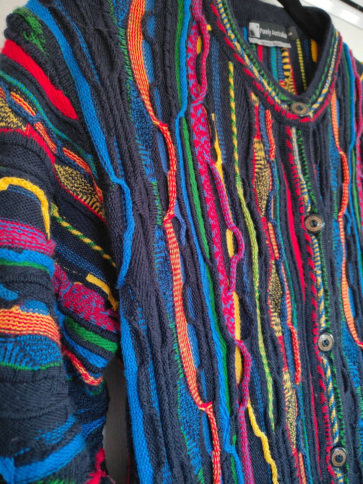 Purely Australian Merino Wool 3D Knit Cardigan – Size S