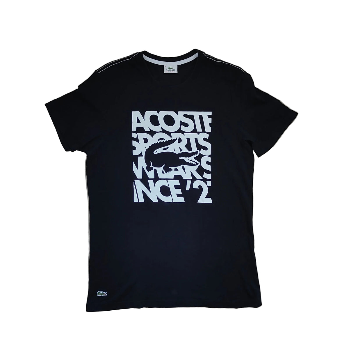 Lacoste Sport Graphic Tee – Black size L