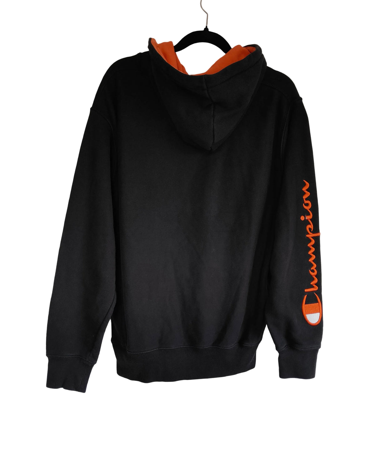 Champion Reverse Weave Hoodie – Black/Orange (L)