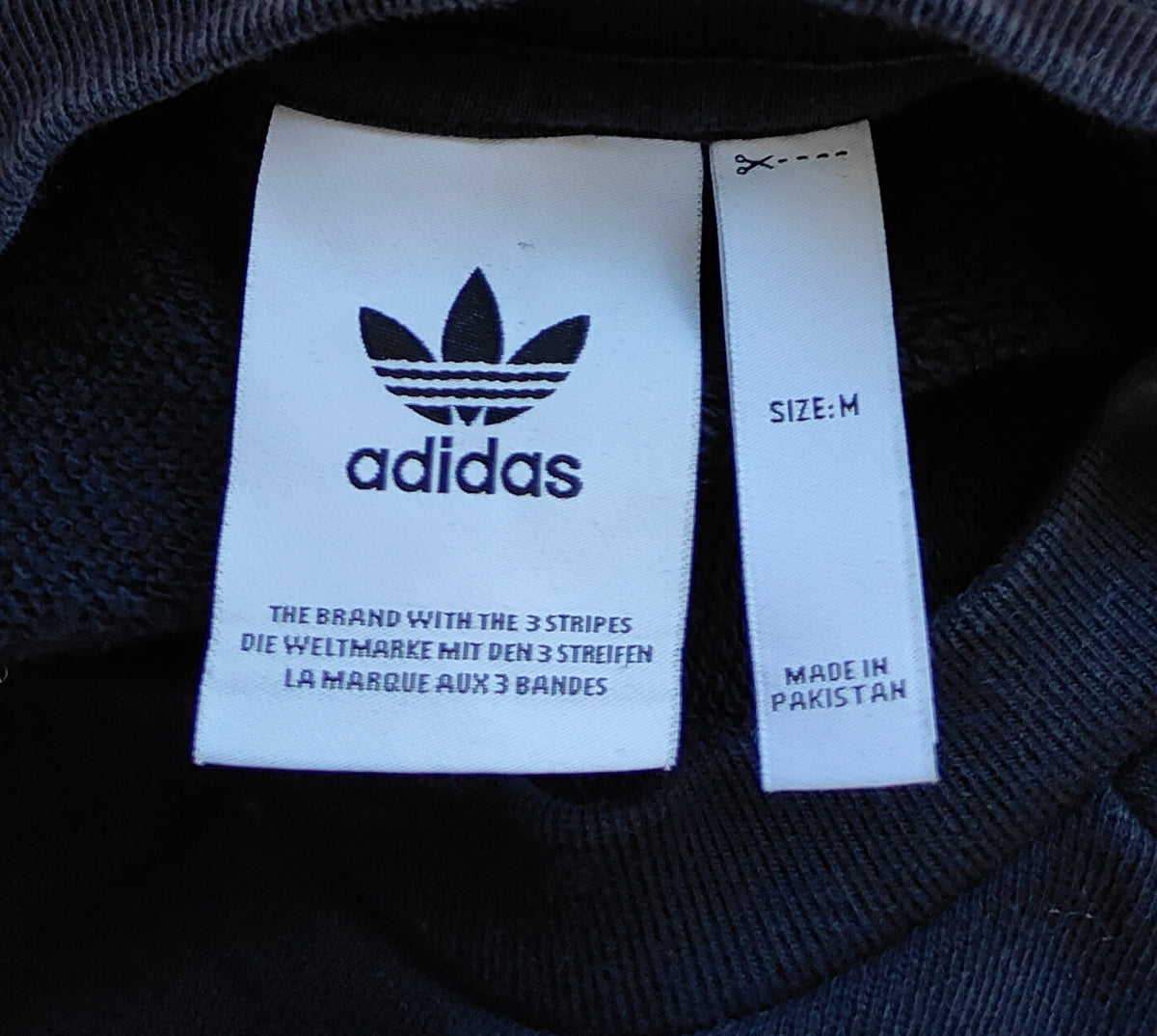 Adidas Originals Trefoil Crewneck Sweatshirt — Black / Women's M