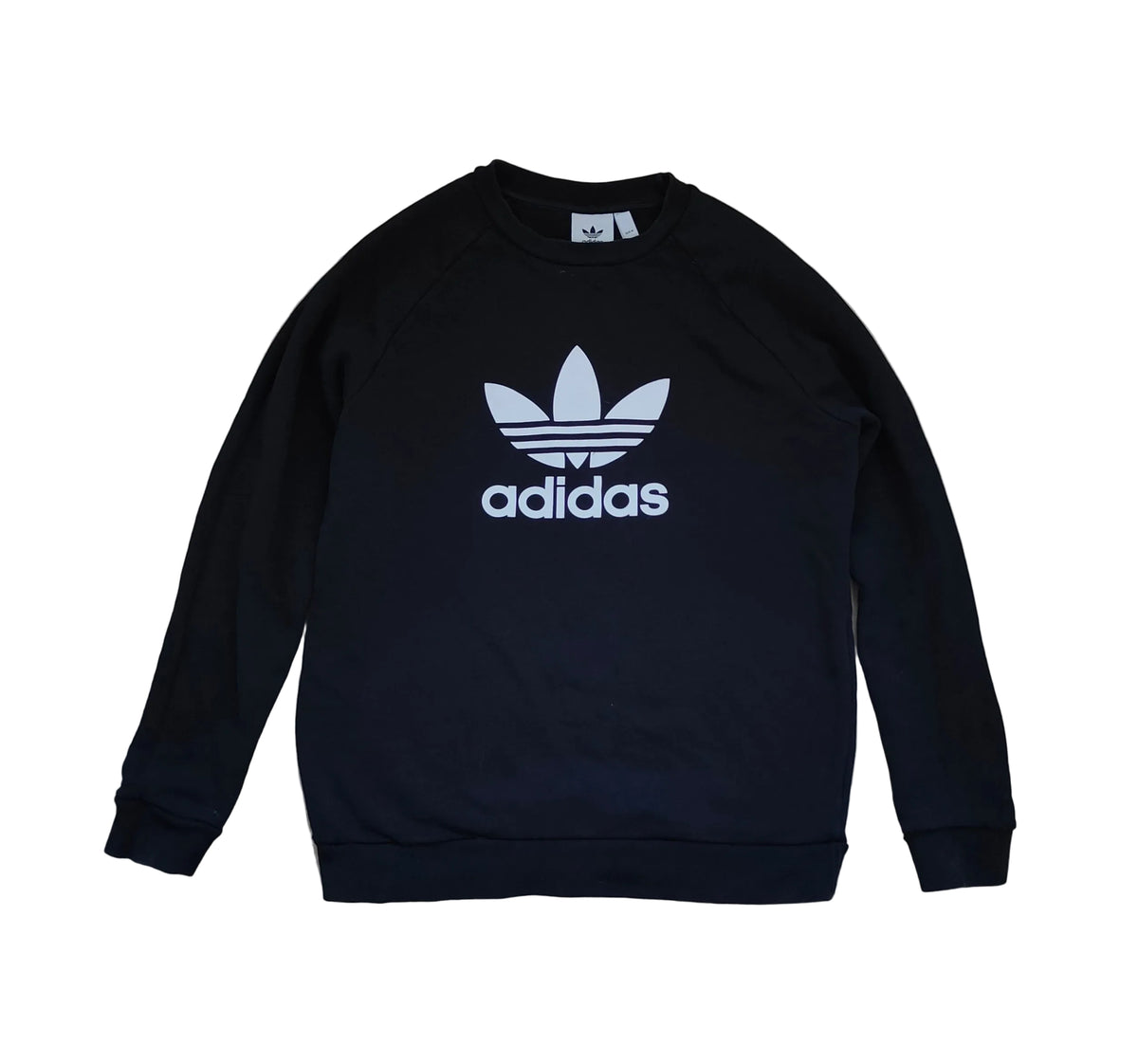 Adidas Originals Trefoil Crewneck Sweatshirt — Black / Women's M