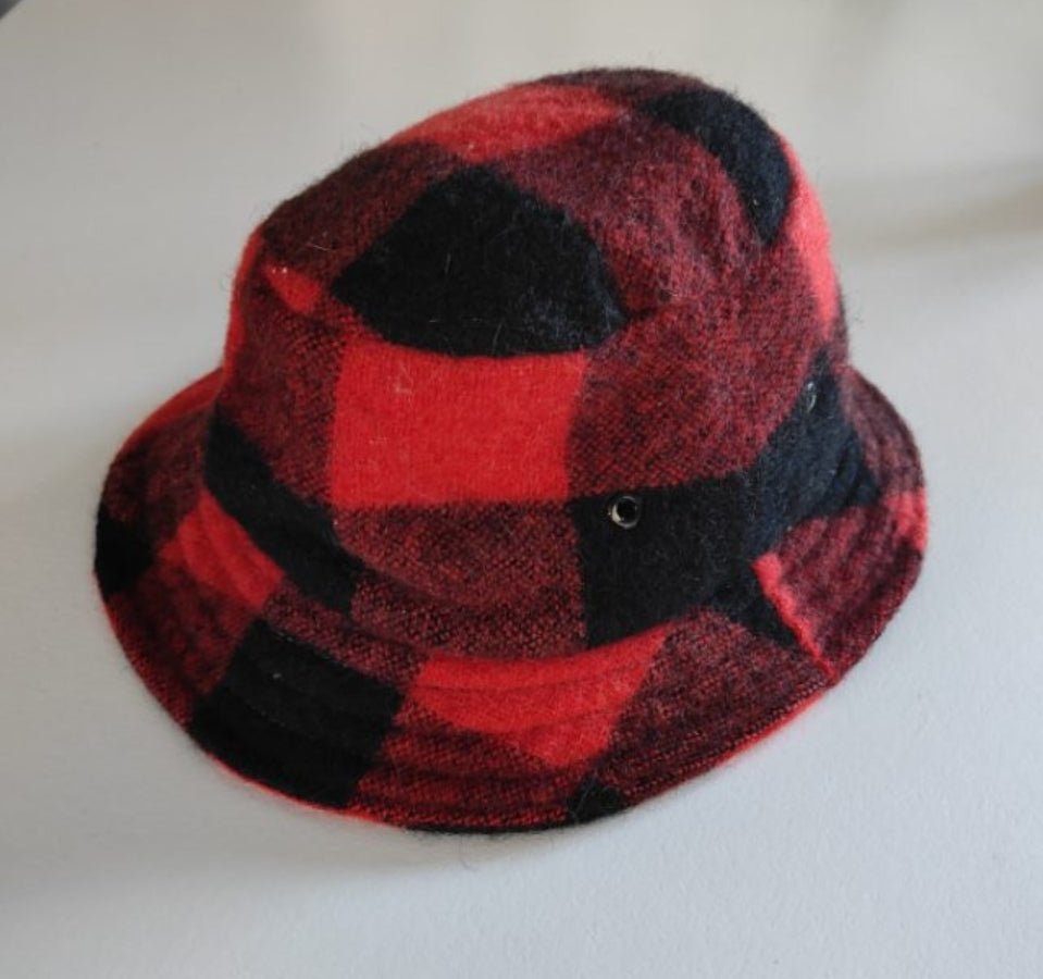 Hills Hats Wellington NZ — Vintage Buffalo Check Wool Bucket Hat