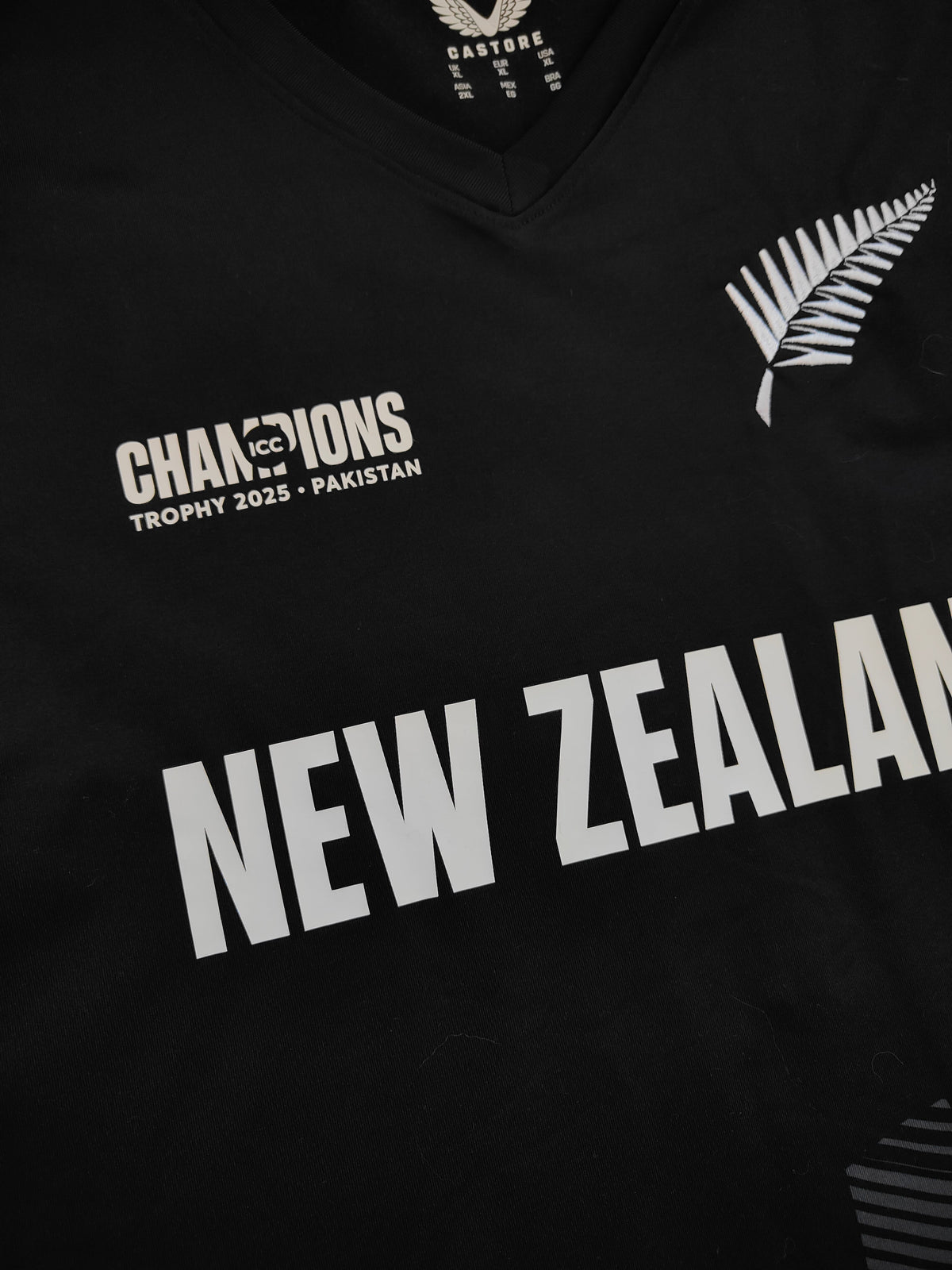 NZ Cricket ICC Champions Trophy 2025 Jersey – Bracewell #4 (Castore, Size XL)
