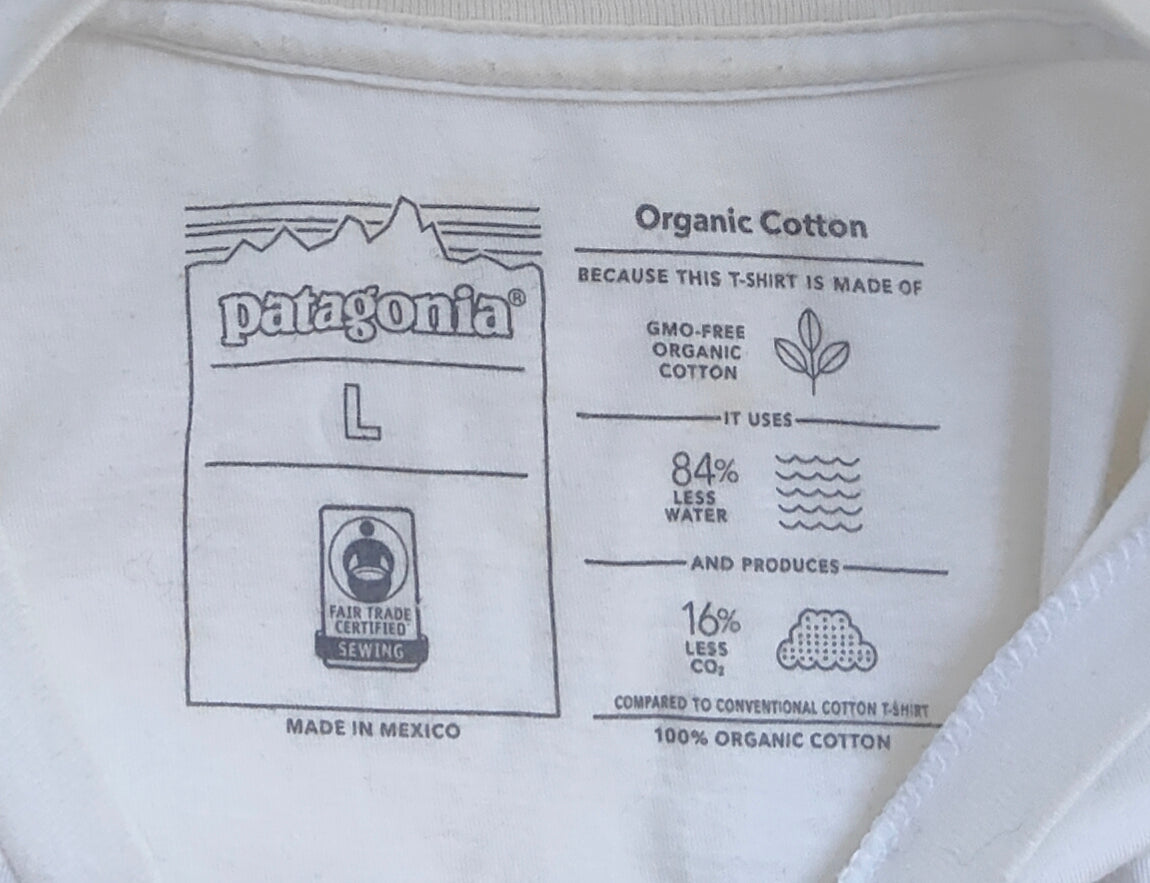 Patagonia P-6 Logo Organic Cotton T-Shirt size women's L