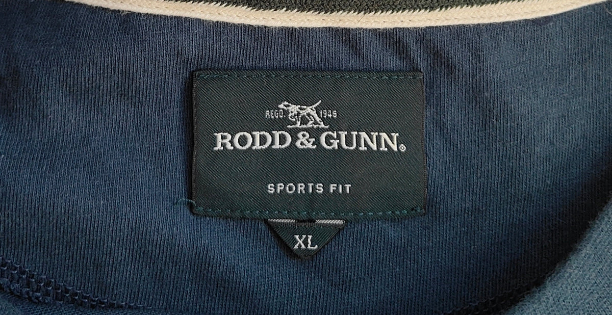 Rodd & Gunn Logo Long Sleeve Tee – Teal/Navy | XL