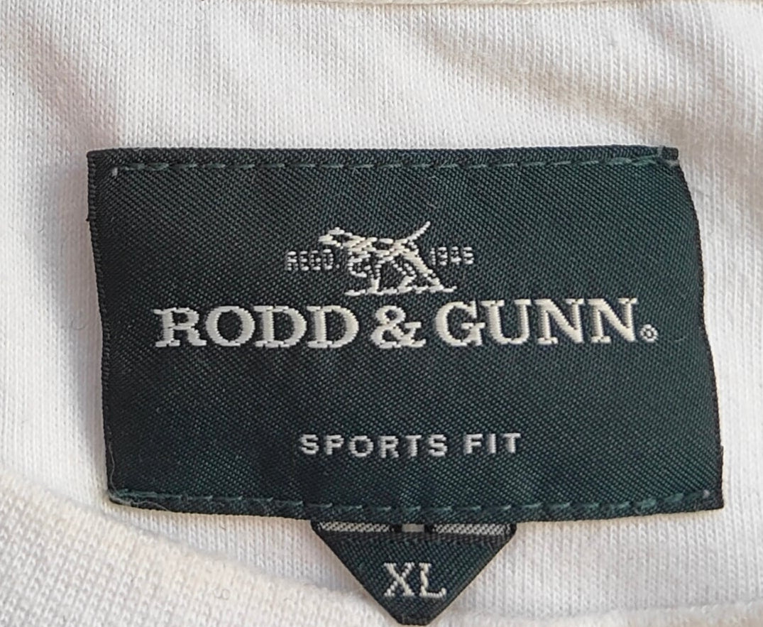Rodd & Gunn Long Sleeve Logo — White — XL